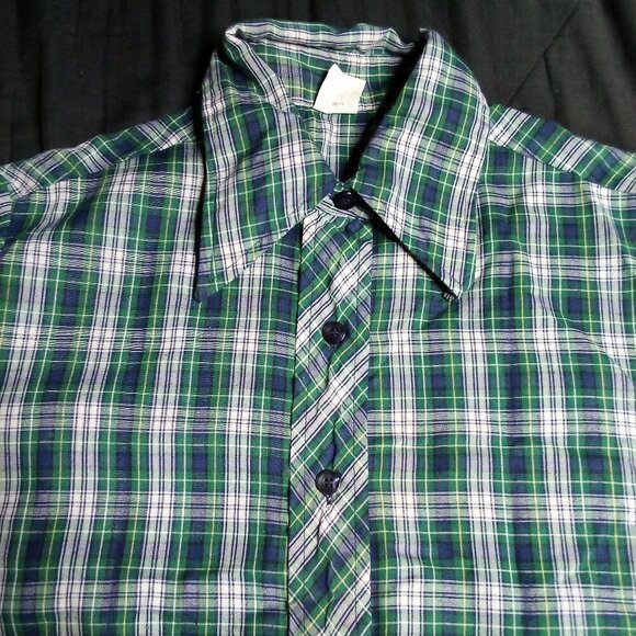 Vintage 60s Wrangler Plaid Flannel Shirt - Picture 1 of 6